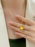 中國黃金（CHINA GOLD）銅錢(qián)福袋流蘇黃金項鏈女款時(shí)尚足金吊墜情人節生日禮物送女朋友 約1g 銅錢(qián)福袋流蘇黃金吊墜【贈925銀銀鏈】 曬單實(shí)拍圖