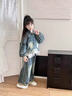 可歆寶貝（KEXINBAOBEI）女童牛仔套裝春裝2026新款兒童韓版洋氣夾克外套女寶時(shí)髦春季衣服 高品質(zhì)彩色牛仔 90 碼建議1-2歲（身高85左右） 曬單實(shí)拍圖