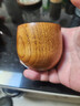 日式原木杯子 木質(zhì)大肚杯清酒實(shí)木復古隔熱隨手杯餐廳木頭茶水杯 棗木小肚杯1個(gè) 100ml 曬單實(shí)拍圖