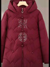 媽媽冬裝棉衣外套中老年女裝棉襖洋氣老奶奶保暖加厚羽絨棉服外套 酒紅色 8558 2XL 建議105-120斤 曬單實(shí)拍圖