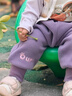 多嘻?？型澴舆\動(dòng)褲女童休閑褲嬰兒寶寶秋季長(cháng)褲 蘑菇精靈【紫】 90 曬單實(shí)拍圖