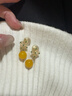 思梨新中式黃瑪瑙耳墜無(wú)耳洞耳夾女復古中國風(fēng)高級感耳飾禮物送媽媽 高品質(zhì) 蚊香盤(pán)耳夾 曬單實(shí)拍圖