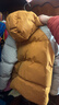 黑冰兒童700蓬鵝絨活帽上衣 男女童同款防風(fēng)防水抗靜電羽絨服FAF9113 蘇丹棕 XL (150) 曬單實(shí)拍圖