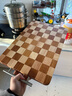 棋盤(pán)格實(shí)木菜板家用橡膠木烏檀木粘板案板面板抗菌防霉 40cm*28cm*3cm(5145) 長(cháng)方形 曬單實(shí)拍圖