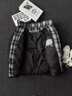 燦圖黑色格子拼接羽絨棉服男秋冬季美式cleanfit棉衣保暖立領(lǐng)外套棉襖 黑色 XL 建議130斤到150斤 曬單實(shí)拍圖