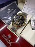瑞士男士進(jìn)口機械表商務(wù)多功能防水陀飛輪手表品牌十大名表 間金黑面-享全國專(zhuān)柜終身質(zhì)保服務(wù)原裝進(jìn)口 42mm直徑 曬單實(shí)拍圖