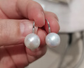 珍珠皇后10-11mm淡水珍珠耳飾簡(jiǎn)約百搭珍珠耳釘生日禮物送老婆女 曬單實(shí)拍圖