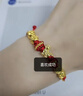 中國黃金（CHINA GOLD）馬年本命年黃金手鏈女士足金紅手繩新年情人節禮物送女朋友老婆 【京速達】足金平安喜樂(lè )銅錢(qián)馬手繩 曬單實(shí)拍圖