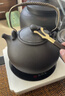 容山堂 火山石陶壺茶壺 陶瓷煮茶器大號燒水壺電陶爐茶爐套裝茶具 火山石銅藝提梁壺-空谷 曬單實(shí)拍圖