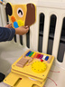 旗木兒童房多功能墻面游戲幼兒園啟蒙早教走廊操作板益智力玩具忙碌板 黃色狗狗墻面游戲140*57cm*1.2cm 曬單實(shí)拍圖