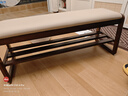 全友家居 實(shí)木軟包凳新中式長(cháng)條凳玄關(guān)換鞋休閑凳子床尾凳KD 曬單實(shí)拍圖