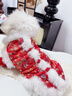 嬉皮狗狗狗衣服冬季保暖新年款冬裝滿(mǎn)印款唐裝小型犬寵物小狗衣服 M碼 曬單實(shí)拍圖