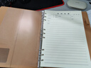 嘉然恒 大號會(huì )議記錄本加厚筆記本子可拆卸活頁(yè)本記事本辦公文具16K工作筆記本商務(wù)皮面本子-16K黑色 曬單實(shí)拍圖