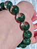 曉芳巴西綠幽靈水晶手串女千層山聚寶盆綠色單圈手串男珠子手鏈情侶款 12mm綠幽靈 曬單實(shí)拍圖