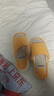 果洛菲（GUOLUOFEI）亞麻拖鞋男女款四季情侶室內防滑棉麻布地板涼拖  黃色 42-43 曬單實(shí)拍圖