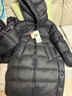 安奈兒兒童裝男女童加長(cháng)款羽絨服2025冬季新款保暖外套 黑色   120    曬單實(shí)拍圖