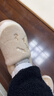 心楠踩屎感棉拖鞋女士冬季包跟2026新款室內家居厚底月子鞋加絨保暖 卡其小熊38-39【適合37-38的腳】 曬單實(shí)拍圖