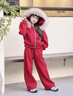 女孩紅色本命年衣服女童過(guò)年服2026新款套裝時(shí)尚洋氣時(shí)髦加絨加厚 紅色兩件套【加絨加厚】秋冬 130 （身高建議120cm左右） 曬單實(shí)拍圖