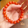 侗秘保山南紅手串收藏級高檔單圈瑪瑙手鏈女滿(mǎn)色滿(mǎn)肉柿子紅本命年佛珠 【收藏級天然保山南紅】10mm珠徑 曬單實(shí)拍圖