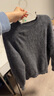 |26新年MM羊絨羊毛衫女冬季百搭寬松松弛無(wú)縫純色打底衫針織衫 天幕灰 均碼 曬單實(shí)拍圖