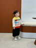 嘟嘟家兒童馬甲卡通秋冬寶寶背心秋裝男童坎肩女童馬夾無(wú)袖衣服紅色童裝 彩虹系條紋 100 曬單實(shí)拍圖