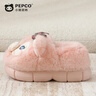 小豬班納（PEPCO）男女寶室內外穿居家保暖軟底可愛(ài)包跟毛絨兒童棉拖鞋 粉色 30 曬單實(shí)拍圖
