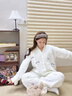 SUPISRRE輕奢高端半邊絨吊帶三件套睡衣女士秋冬季加厚珊瑚絨蝴蝶結家居服 白色 均碼 曬單實(shí)拍圖