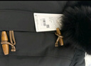 初語(yǔ)長(cháng)款羽絨服女冬季新款狐貍毛領(lǐng)保暖大衣90白鴨絨外套 黑色-灰  M 曬單實(shí)拍圖