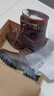 【頭層牛皮】靴子男潮流時(shí)尚男士馬丁靴加絨高幫棉鞋雪地靴工裝靴 棕色加絨 40 曬單實(shí)拍圖