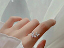 Grace Girl純銀蝴蝶戒指女輕奢高級ins風(fēng)活口戒生日禮物情人節送女友閨蜜 足銀蝴蝶少女戒指 曬單實(shí)拍圖