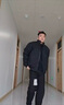 主意范（ZHUYIFAN）夾克男三防飛行秋冬加絨加厚整套棒球服羽絨外套短款工裝沖鋒衣潮 黑色夾克 XL 130-150斤 曬單實(shí)拍圖