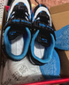 雙星（shuangxing）兒童足球鞋魔術(shù)貼TF碎釘春秋季防滑耐磨比賽訓練學(xué)生球鞋 黑藍 34 曬單實(shí)拍圖