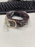 邦帛世皮帶 女士牛仔褲百搭褲腰帶裝飾ins風(fēng)時(shí)尚免打孔簡(jiǎn)約束身學(xué)生腰帶 橢圓金扣【咖啡色】 105cm 曬單實(shí)拍圖