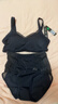 安莉芳比基尼分體泳衣2件套女性感深V溫泉泳裝 黑色BLK M  曬單實(shí)拍圖