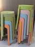 華愷之星 凳子家用塑料凳加厚圓凳高凳板凳餐椅餐凳疊摞凳子YK066藍綠橘粉 曬單實(shí)拍圖