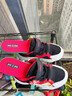 特步（XTEP）童鞋兒童魔術(shù)貼運動(dòng)鞋男童小童高幫厚底休閑鞋 黑/狀元紅  30 曬單實(shí)拍圖