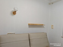 爰京免打孔實(shí)木隔板一字型客廳置物架電視背景墻壁掛臥室墻壁板子 曬單實(shí)拍圖