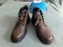 普步仕品牌真皮馬丁靴男2025秋冬季新款時(shí)尚高幫鞋增高防水工裝防臭男鞋 平跟單鞋棕色 39 曬單實(shí)拍圖