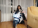 孩兒乖?xún)和妱?dòng)車(chē)摩托車(chē)大號寶寶玩具車(chē)可坐大人雙人3-17歲男女三輪摩托 4-13歲升級加大版+手轉加速白+閃光輪 曬單實(shí)拍圖