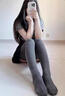 都市麗人過(guò)膝襪子秋冬季女士棉質(zhì)加絨加厚堆堆襪保暖長(cháng)筒襪大腿長(cháng)襪配靴子 黑色+灰色 【加長(cháng)高度 加絨加厚】 均碼 【加厚毛圈防滑不勒】 曬單實(shí)拍圖