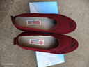 WVNE老人老北京布鞋女中老年人軟底老太太春秋輕便平底媽媽防滑奶奶鞋 紅色 5811 39 曬單實(shí)拍圖