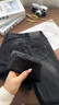美思源小個(gè)子直筒加絨牛仔褲女九分2025秋冬新款黑色保暖加厚煙管 煙灰色九分褲加絨 M 【97-110斤】 曬單實(shí)拍圖