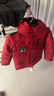 波司登25經(jīng)典極寒厚羽中大童親子款新年紅連帽羽絨外套 曬單實(shí)拍圖