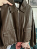 紫涵（ZIHAN）紫涵短款寬松皮衣外套女秋季美拉德翻領(lǐng)復古PU皮夾克上衣 咖色 S 曬單實(shí)拍圖