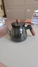 美斯尼 茶壺玻璃泡茶壺 加厚耐熱煙灰色玻璃泡茶器木柄功夫茶具 墨色木柄壺 曬單實(shí)拍圖