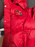 Teenie Weenie Kids 小熊童裝26年新款男女童90絨可拆連帽三防羽絨服 紅色 150cm 曬單實(shí)拍圖