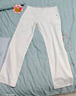 名郎（MELLEN）高端白色休閑褲男2026新款春夏季薄款男士寬松直筒棉彈百搭褲子男 米白色 32 (2尺5) 曬單實(shí)拍圖