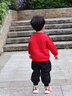 巴拉巴拉童裝兒童套裝男女幼童新中式兩件套2025年新款秋冬裝紅色拜年服萌 曬單實(shí)拍圖