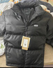 PSO Brand短款PU皮羽絨服男冬季潮牌加絨加厚白鴨絨情侶立領(lǐng)外套 黑色 M 曬單實(shí)拍圖