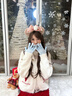 JIOESC雪花手套冬季女加絨保暖元旦新年送禮物棉手套可愛(ài)防風(fēng)防寒線(xiàn)手套 藍色 圣誕樹(shù) 曬單實(shí)拍圖